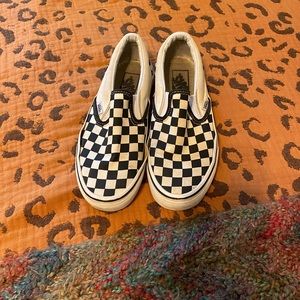 Checkerboard Slip On Vans